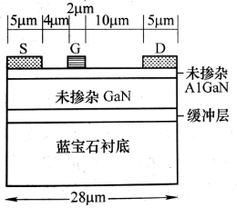 常规形式的大电流GAN HEMT