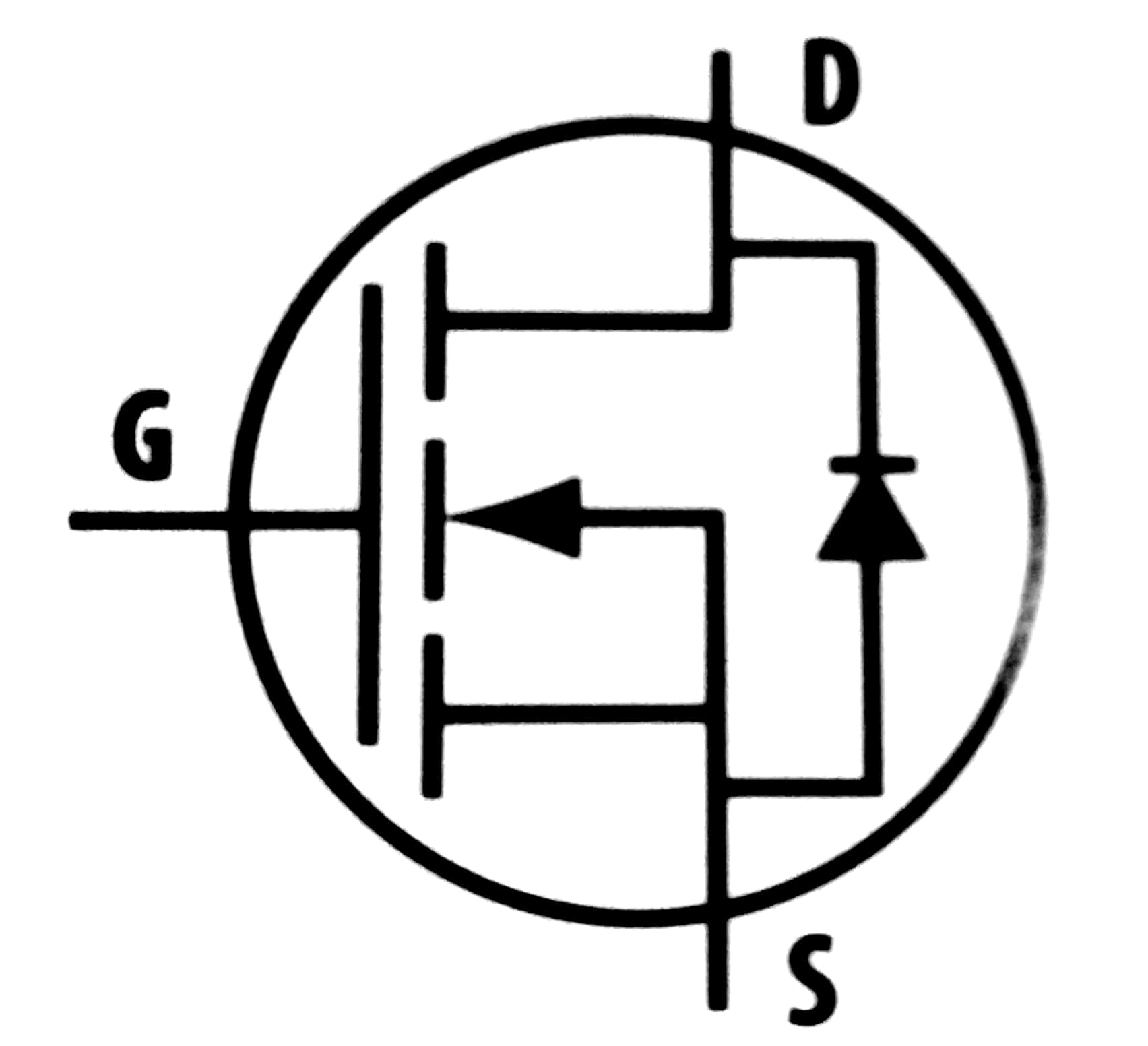 增强型MOSFET或氮化镓场效应晶体管的标准标志