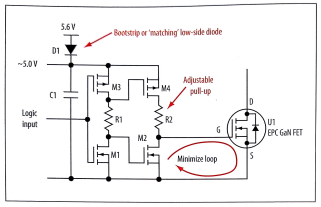 氮化镓场效应品体管的分立栅极驱动器的解决方案