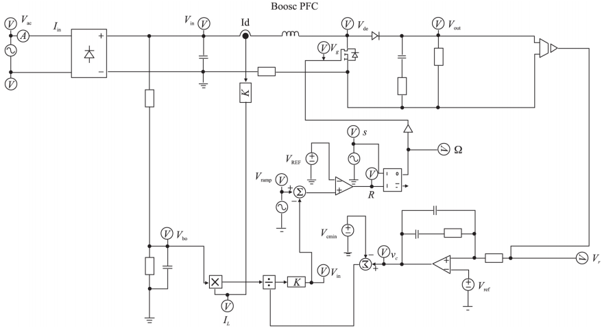 Boost PFCPSIM仿真电路图