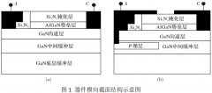 一种阳极连接P型埋层的AlGaN/GaN肖特基二极管